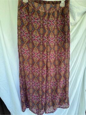 Women's Printed Flare Leg Pants Multicolor